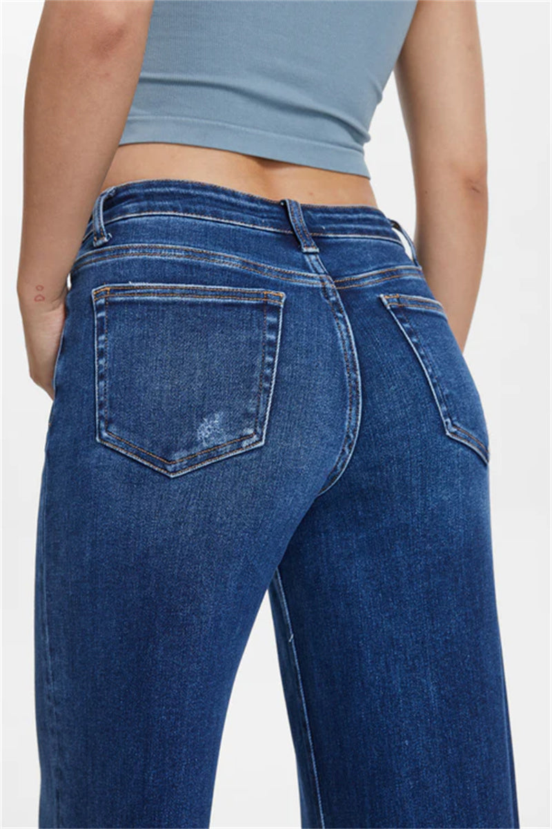 Wide Leg Stretch Jeans