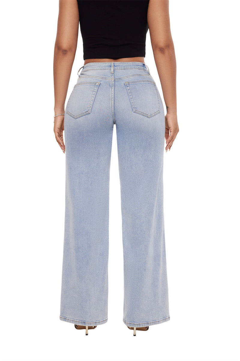 Wide Leg Stretch Jeans