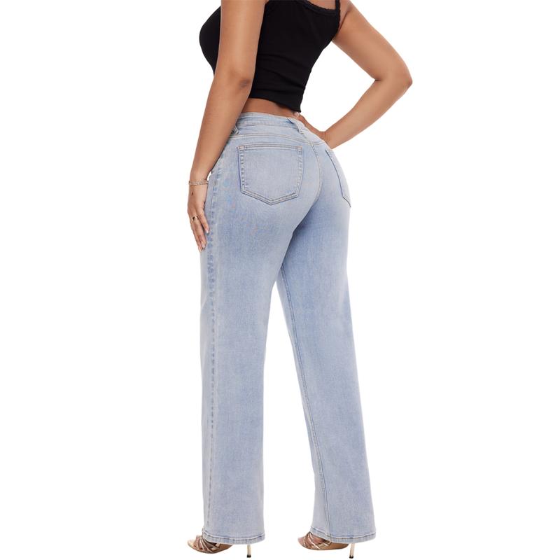 Wide Leg Stretch Jeans