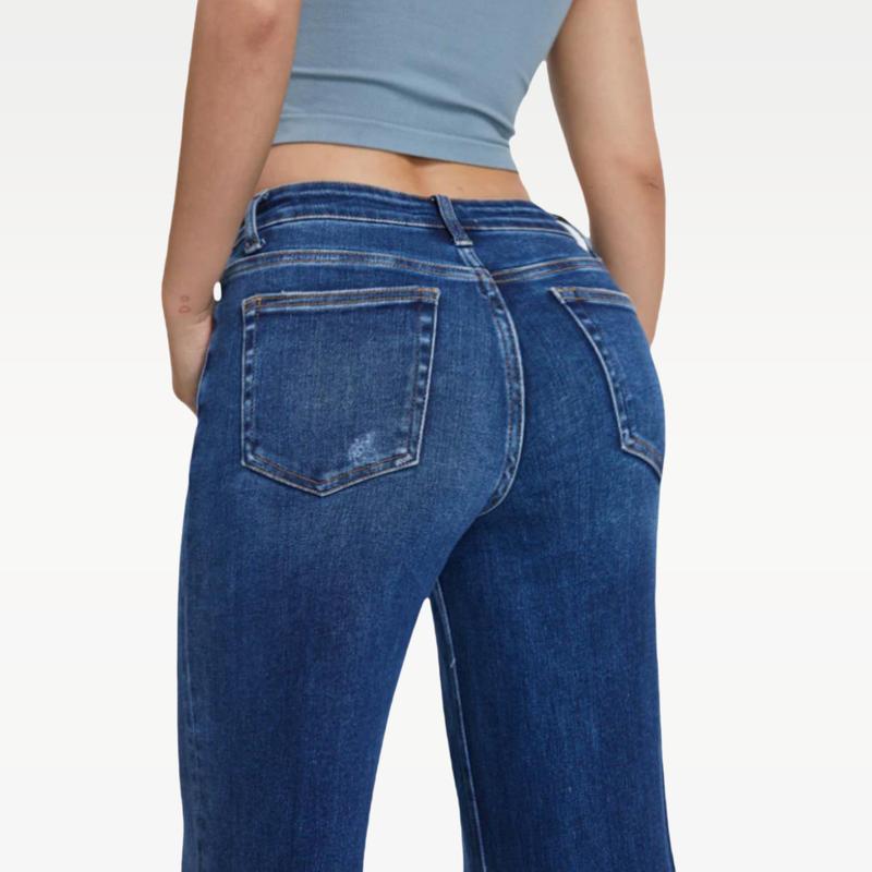 Wide Leg Stretch Jeans